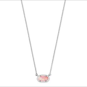 Rare Kendra Scott light pink opal necklace